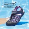 image:imageDREAM PAIRS Boys Girls Summer Outdoor Athletic Sport Sandals Hiking Beach Casual Closed Toe Adjustable Multicolor for ToddlerLittleBig KidsPurple