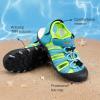 image:imageDREAM PAIRS Boys Girls Summer Outdoor Athletic Sport Sandals Hiking Beach Casual Closed Toe Adjustable Multicolor for ToddlerLittleBig KidsRainbowBlue