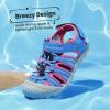 image:imageDREAM PAIRS Boys Girls Summer Outdoor Athletic Sport Sandals Hiking Beach Casual Closed Toe Adjustable Multicolor for ToddlerLittleBig KidsRoyalFuchsia