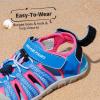 image:imageDREAM PAIRS Boys Girls Summer Outdoor Athletic Sport Sandals Hiking Beach Casual Closed Toe Adjustable Multicolor for ToddlerLittleBig KidsRoyalFuchsia