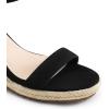 image:imageDREAM PAIRS Espadrilles Wedge Sandals for Women Womens Open Toe Summer Dressy Sandals with Adjustable Ankle Strap and Soft FootbedBlack