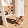 image:imageDREAM PAIRS Espadrilles Wedge Sandals for Women Womens Open Toe Summer Dressy Sandals with Adjustable Ankle Strap and Soft FootbedBlack