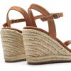 image:imageDREAM PAIRS Espadrilles Wedge Sandals for Women Womens Open Toe Summer Dressy Sandals with Adjustable Ankle Strap and Soft FootbedBrown