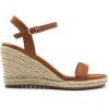 image:imageDREAM PAIRS Espadrilles Wedge Sandals for Women Womens Open Toe Summer Dressy Sandals with Adjustable Ankle Strap and Soft FootbedBrown