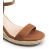 image:imageDREAM PAIRS Espadrilles Wedge Sandals for Women Womens Open Toe Summer Dressy Sandals with Adjustable Ankle Strap and Soft FootbedBrown