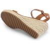 image:imageDREAM PAIRS Espadrilles Wedge Sandals for Women Womens Open Toe Summer Dressy Sandals with Adjustable Ankle Strap and Soft FootbedBrown