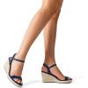 image:imageDREAM PAIRS Espadrilles Wedge Sandals for Women Womens Open Toe Summer Dressy Sandals with Adjustable Ankle Strap and Soft FootbedNavy