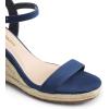 image:imageDREAM PAIRS Espadrilles Wedge Sandals for Women Womens Open Toe Summer Dressy Sandals with Adjustable Ankle Strap and Soft FootbedNavy