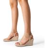 image:imageDREAM PAIRS Espadrilles Wedge Sandals for Women Womens Open Toe Summer Dressy Sandals with Adjustable Ankle Strap and Soft FootbedNude