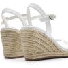 image:imageDREAM PAIRS Espadrilles Wedge Sandals for Women Womens Open Toe Summer Dressy Sandals with Adjustable Ankle Strap and Soft FootbedWhite