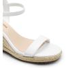 image:imageDREAM PAIRS Espadrilles Wedge Sandals for Women Womens Open Toe Summer Dressy Sandals with Adjustable Ankle Strap and Soft FootbedWhite