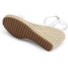 image:imageDREAM PAIRS Espadrilles Wedge Sandals for Women Womens Open Toe Summer Dressy Sandals with Adjustable Ankle Strap and Soft FootbedWhite