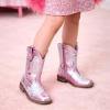 image:imageDREAM PAIRS Girls Cowboy Boots Floral Embroidered Classic Western Cowgirl Boots Square Toe Mid Calf Side Zipper Horsing Party ToddlerLittleBig KidsPurple