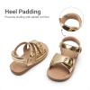 image:imageDREAM PAIRS Girls Sandals Fashion Sandal with Adjustable Straps OpenToe Comfortable Summer Shoes for Toddler Little KidGold