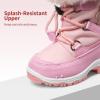 image:imageDREAM PAIRS Girls Toddler Snow Boots Slip Resistant Faux Fur Lined Mid Calf Little Kids Winter ShoesPink
