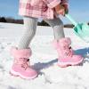 image:imageDREAM PAIRS Girls Toddler Snow Boots Slip Resistant Faux Fur Lined Mid Calf Little Kids Winter ShoesPink