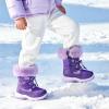 image:imageDREAM PAIRS Girls Toddler Snow Boots Slip Resistant Faux Fur Lined Mid Calf Little Kids Winter ShoesPurple