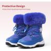 image:imageDREAM PAIRS Girls Toddler Snow Boots Slip Resistant Faux Fur Lined Mid Calf Little Kids Winter ShoesRoyal Blue