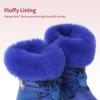 image:imageDREAM PAIRS Girls Toddler Snow Boots Slip Resistant Faux Fur Lined Mid Calf Little Kids Winter ShoesRoyal Blue