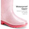 image:imageDREAM PAIRS Kids Rain Boots Glitter Boys Girls with Easyon Handles Sparkly Waterproof Boots Outdoor Playing Rain Boots UnisexChildPink