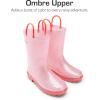 image:imageDREAM PAIRS Kids Rain Boots Glitter Boys Girls with Easyon Handles Sparkly Waterproof Boots Outdoor Playing Rain Boots UnisexChildPink