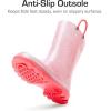 image:imageDREAM PAIRS Kids Rain Boots Glitter Boys Girls with Easyon Handles Sparkly Waterproof Boots Outdoor Playing Rain Boots UnisexChildPink