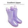 image:imageDREAM PAIRS Kids Rain Boots Glitter Boys Girls with Easyon Handles Sparkly Waterproof Boots Outdoor Playing Rain Boots UnisexChildPurple
