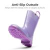 image:imageDREAM PAIRS Kids Rain Boots Glitter Boys Girls with Easyon Handles Sparkly Waterproof Boots Outdoor Playing Rain Boots UnisexChildPurple