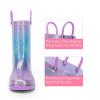 image:imageDREAM PAIRS Kids Rain Boots Glitter Boys Girls with Easyon Handles Sparkly Waterproof Boots Outdoor Playing Rain Boots UnisexChildPurplePinkBlue