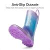 image:imageDREAM PAIRS Kids Rain Boots Glitter Boys Girls with Easyon Handles Sparkly Waterproof Boots Outdoor Playing Rain Boots UnisexChildPurplePinkBlue