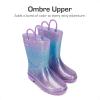 image:imageDREAM PAIRS Kids Rain Boots Glitter Boys Girls with Easyon Handles Sparkly Waterproof Boots Outdoor Playing Rain Boots UnisexChildPurplePinkBlue