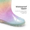 image:imageDREAM PAIRS Kids Rain Boots Glitter Boys Girls with Easyon Handles Sparkly Waterproof Boots Outdoor Playing Rain Boots UnisexChildRainbow