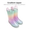 image:imageDREAM PAIRS Kids Rain Boots Glitter Boys Girls with Easyon Handles Sparkly Waterproof Boots Outdoor Playing Rain Boots UnisexChildRainbow