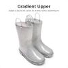 image:imageDREAM PAIRS Kids Rain Boots Glitter Boys Girls with Easyon Handles Sparkly Waterproof Boots Outdoor Playing Rain Boots UnisexChildSilver