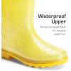 image:imageDREAM PAIRS Kids Rain Boots Glitter Boys Girls with Easyon Handles Sparkly Waterproof Boots Outdoor Playing Rain Boots UnisexChildYellow