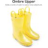 image:imageDREAM PAIRS Kids Rain Boots Glitter Boys Girls with Easyon Handles Sparkly Waterproof Boots Outdoor Playing Rain Boots UnisexChildYellow