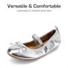 image:imageDREAM PAIRS Little Girls Toddler Ballet Flats Dress Shoes Mary Janes ShoesSilver