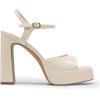 image:imageDREAM PAIRS Platform Heels for Women Square Toe Chunky High Heels Ankle Strap Sandals for Wedding Party Formal EventBeige