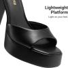 image:imageDREAM PAIRS Platform Heels for Women Square Toe Chunky High Heels Ankle Strap Sandals for Wedding Party Formal EventBlack
