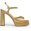 image:imageDREAM PAIRS Platform Heels for Women Square Toe Chunky High Heels Ankle Strap Sandals for Wedding Party Formal EventGold