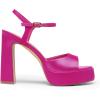 image:imageDREAM PAIRS Platform Heels for Women Square Toe Chunky High Heels Ankle Strap Sandals for Wedding Party Formal EventHot Pink