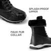 image:imageDREAM PAIRS Snow Boots for Women Waterproof Mid Calf Lace Up Duck Boots Warm Faux Fur FuzzyGo Bold Winter Boots for OutdoorBlack