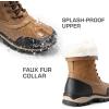 image:imageDREAM PAIRS Snow Boots for Women Waterproof Mid Calf Lace Up Duck Boots Warm Faux Fur FuzzyGo Bold Winter Boots for OutdoorChestnut