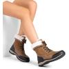 image:imageDREAM PAIRS Snow Boots for Women Waterproof Mid Calf Lace Up Duck Boots Warm Faux Fur FuzzyGo Bold Winter Boots for OutdoorChestnut