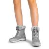 image:imageDREAM PAIRS Snow Boots for Women Waterproof Mid Calf Lace Up Duck Boots Warm Faux Fur FuzzyGo Bold Winter Boots for OutdoorLight Grey