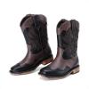 image:imageDREAM PAIRS Toddler Cowboy Boots Cowgirl Boots for Girls Square Toe Mid Calf Boys Western Fashion Riding Shoes for ToddlerLittle KidBig KidBrownBlack