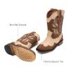 image:imageDREAM PAIRS Toddler Cowboy Boots Cowgirl Boots for Girls Square Toe Mid Calf Boys Western Fashion Riding Shoes for ToddlerLittle KidBig KidBrownCamo