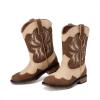 image:imageDREAM PAIRS Toddler Cowboy Boots Cowgirl Boots for Girls Square Toe Mid Calf Boys Western Fashion Riding Shoes for ToddlerLittle KidBig KidBrownCamo