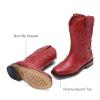 image:imageDREAM PAIRS Toddler Cowboy Boots Cowgirl Boots for Girls Square Toe Mid Calf Boys Western Fashion Riding Shoes for ToddlerLittle KidBig KidRed