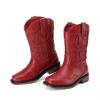 image:imageDREAM PAIRS Toddler Cowboy Boots Cowgirl Boots for Girls Square Toe Mid Calf Boys Western Fashion Riding Shoes for ToddlerLittle KidBig KidRed
